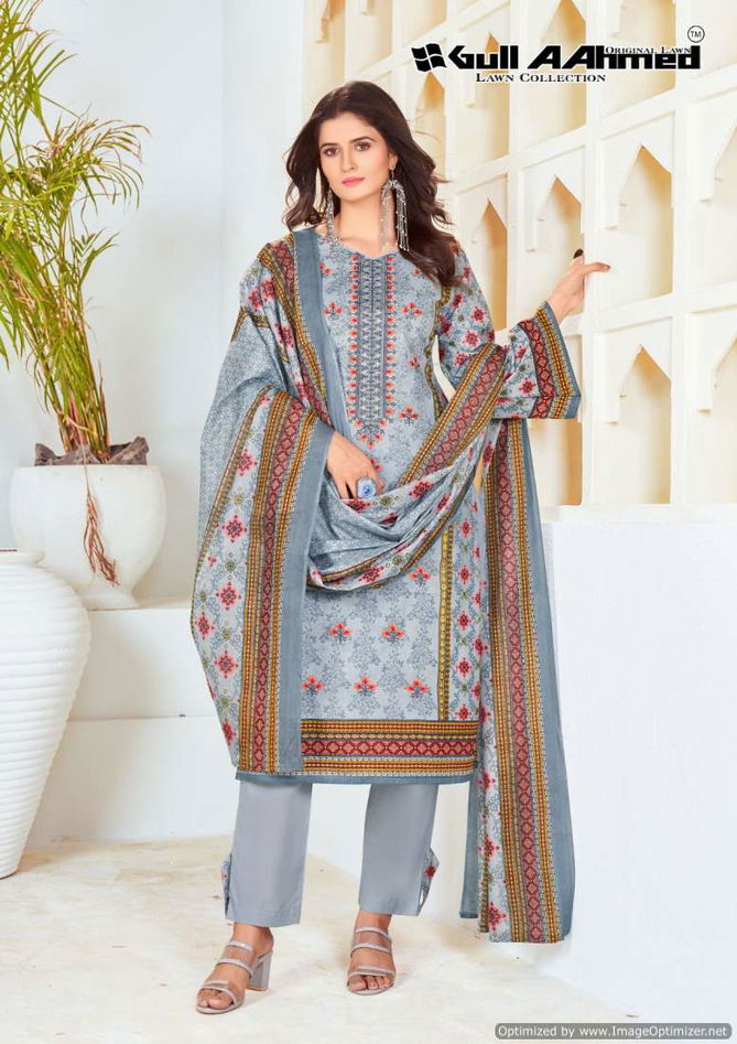 Bin Saeed Vol 5 By Gull A Ahmed Lawn Cotton Dress Material Wholesalers In Delhi
